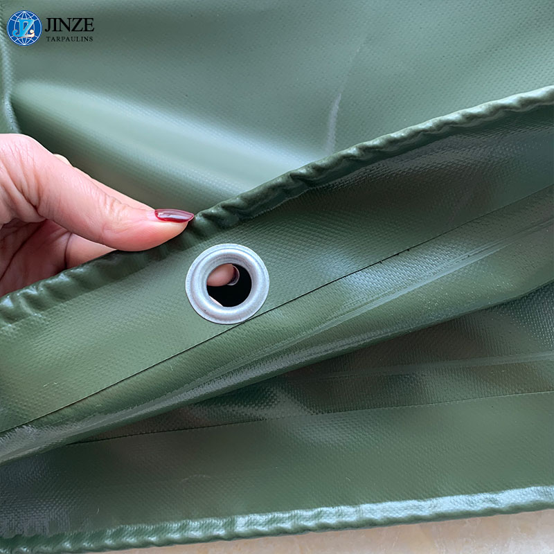customed army green pvc coated tarpaulin 